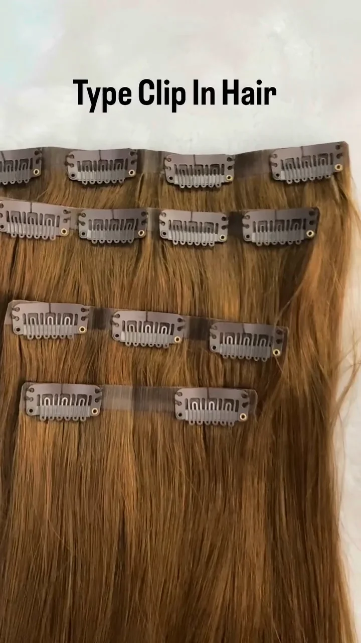 Clip-in-Teile mit sichtbaren Clipreihen und Befestigungsbasen